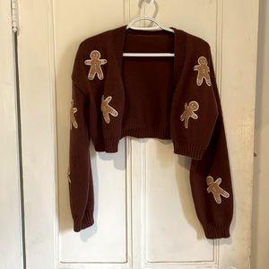 Gingerbread Cropped Cardiagan